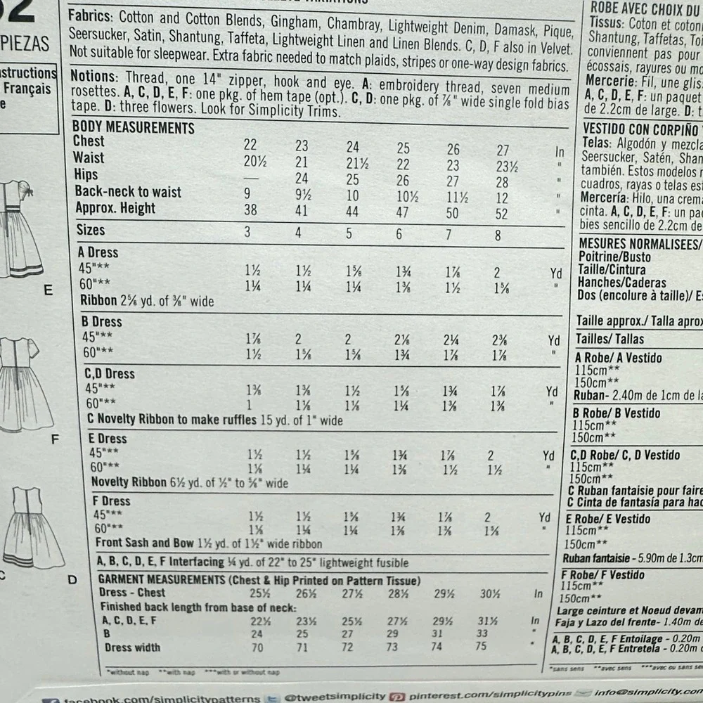 Simplicity 1452 sewing